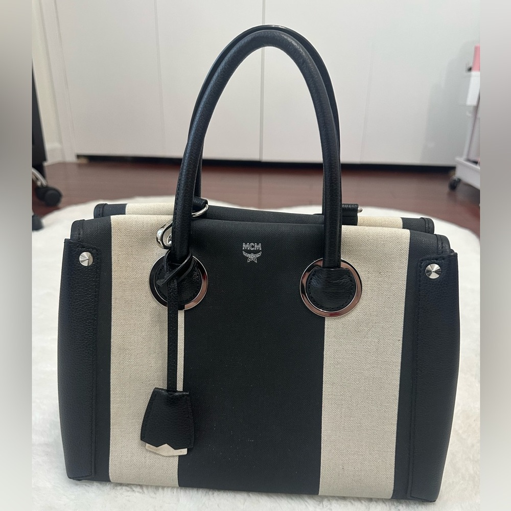 MCM Black and Cream Tote